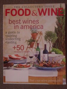 Food & Wine The Collectors Issue October 2001　英語版