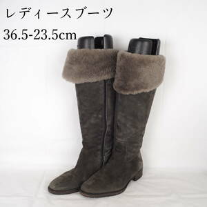 EB2530*レディースブーツ36.5-23.5cm*濃いカーキ