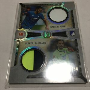 ★2018-19 Topps Museum Collection BundesLiga ナディーム・アミリ& オリヴァー・バウマンホッヘンハイム　ダブルジャージカード★即決