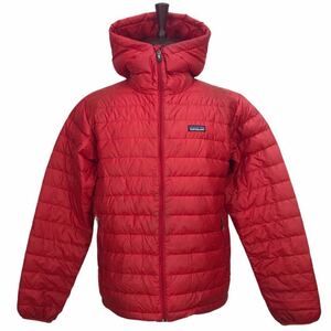 PATAGONIA パタゴニア メンズ　レッド　ワンポイント　ダウンジャケット　アウター　上着　S表記