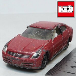 トミカ#8【日産スカイライン4ドア セダン NISSAN SKYLINE 赤レッド】1/ 62ミニカー■ニッサンTOMYトミーTOMICA【ジャンク】送料込