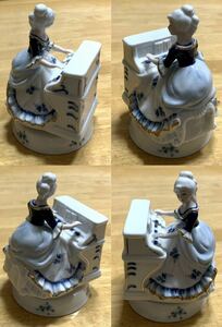 [ free shipping ] ceramics doll * music box Junk treat 