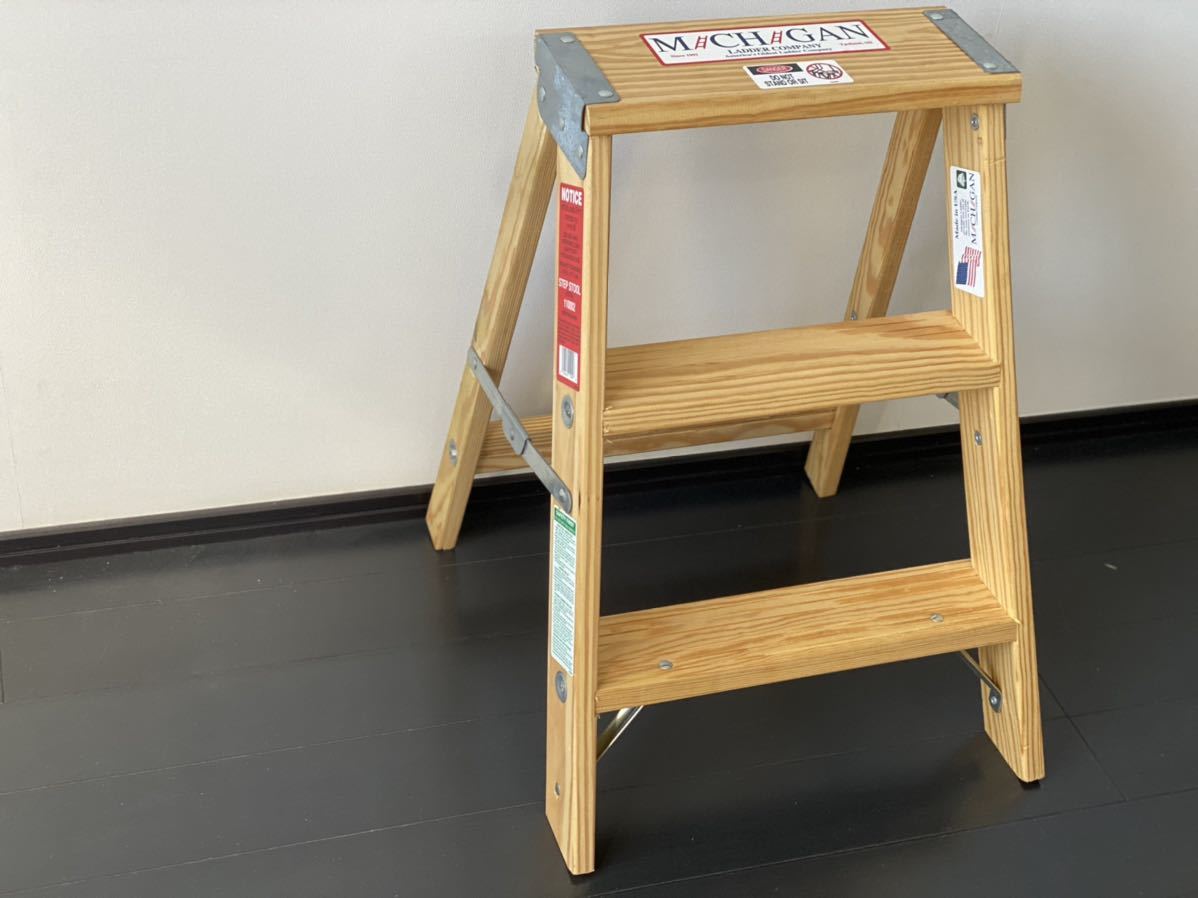 希少品‼︎】michigan ladder木製脚立。 最安値に挑戦! www