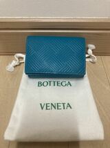 新品未使用品 BOTTEGA VENETA ボッテガヴェネタ 三つ折り財布 ブルー系_画像1