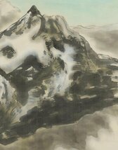 【真作】◆杉本白象◆大幅◆雪山◆山岳◆肉筆◆絹本◆掛軸◆r647_画像5