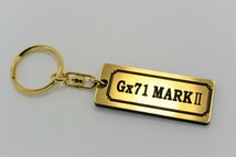 A-412-1 Gx71MARK2 2層アクリル製 金黒 2重リング キーホルダー キーレス キーケース トヨタ GX71 マーク2_画像2