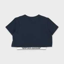 EMPORIO ARMANI エンポリオ アルマーニ CAMPUS LIFE キャンパス ライフ CROP TOP ハーフトップ レディース 54121931 ブラック S_画像3