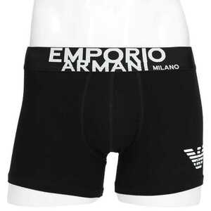 EMPORIO ARMANI エンポリオ アルマーニ ON-SITE EDITION オンサイト エディション 前閉じ ボクサーパンツ メンズ 54077256 ブラック L