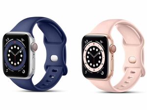 Apple Watch バンド 41mm 40mm 38mm アップルウォッチ バンド シリコンソフト　2本セット　男女兼用　新色