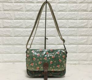 no12052 Cath Kidston キャスキッドソン エナメル PVC 花柄 斜め掛けショルダー バッグ