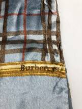 Burberrys バーバリーズ シルク マスラー ストール ヴィンテージ チェック ブルー 中古品 約140×23cm_画像3