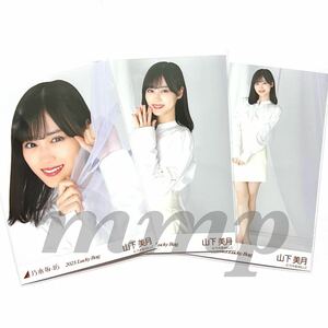 《乃木坂46》公式グッズ 生写真 3枚 コンプ　山下美月　2023 luckybag 福袋 カレンダー衣装 ヨリチュウヒキ　レア B