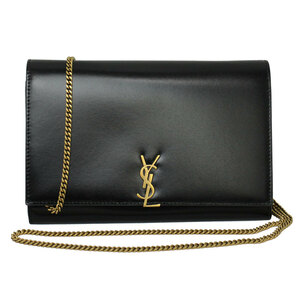  sun rolan bag lady's SAINT LAURENT chain shoulder chain wallet 2WAY leather black 669921 03P2W 1000