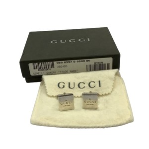 !! GUCCI Gucci мужской квадратное запонки SILVER925 немного царапина . загрязнения есть 