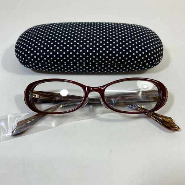 【送料無料即決】 GOSH ゴッシュ メガネ フレーム GO-488 5117-140 眼鏡 日本製 ブラウン系 未使用