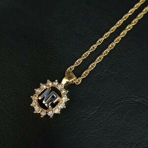 [ beautiful goods ]NINARICCI Nina Ricci necklace Gold NR Logo Circle 