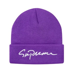 Supreme　18FW　Classic Script Beanie　Purple　シュプリーム　クラシックス クリプト ビーニー　パープル　紫　ニットキャップ　18AW