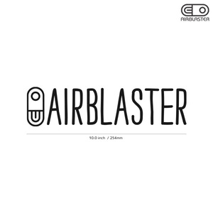 【AIRBLASTER】エアブラスター★10★ダイカットステッカー★切抜きステッカー★10.0インチ★25.4cm