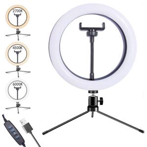 リングライト 120leds アルミニウム製 12W/5V 外径10in