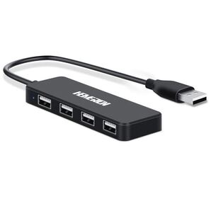 USB ハブ USB2.0 バスパワー 4ポート ブラック