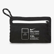 新品 NIKE STASH TOTE BAG ナイキ スタッシュ トートバッグ ブラック スウッシュ バッグ エコバッグ 折り畳み コンパクト NSW 13L 正規品_画像6