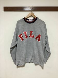 ru1082 Canada made FILA filler sweat sweatshirt M gray thin 