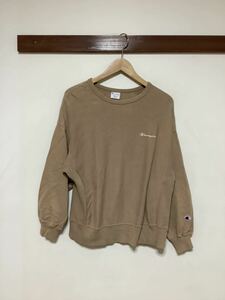 わ1059 Champion REVERSE WEAVE チャンピオンリバースウィーブ スウェットトレーナー M レディース ライトブラウン アメカジ