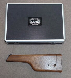 WE MAUSER M712 特別仕様 パーツ一式 ( 木製グリップ 木製ストックホルスター 付 ) 送料込 e-spang