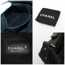 中古CHANEL　ワイルドステッチ ラムスキン ショルダーバッグ ブラック 　_画像10