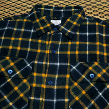 WTAPS ダブルタップス 15AW VATOS LS 01/SHIRT.COTTON.FLANNEL 152GWDT-SHM03 バトス ロングスリーブ シャツ コットン フランネル イエロー_画像3