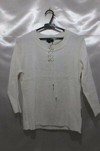 BURBERRY LONDON Burberry London long sleeve cut and sewn knitted tag attaching unused beautiful goods size 4 white group tops lady's 