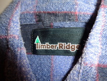 b477◆90s Timber Ridge チェック フランネルシャツ◆ティンバ―リッジ size5 子供服 ネイビー系 ポリコットン素材 ゆうパケット発送 5B_画像5