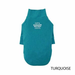 【XSサイズ】 MANDARINE BROTHERS マンダリンブラザーズ スキンタイトワーム Tシャツ ターコイズ 保温 犬服 WARM T-SHIRT TURQUOISE