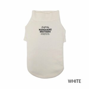 【3Lサイズ】 MANDARINE BROTHERS マンダリンブラザーズ スキンタイトワーム Tシャツ ホワイト ヒートテック 犬服 WARM T-SHIRT WHITE