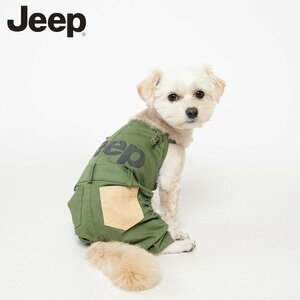 【Mサイズ】限定 ジープ 公式 オーバーオール ジャンプスーツ パンツ 犬服 ペット服 冬服 Jeep Overall