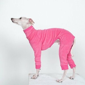 【Sサイズ】hosh イタグレ パレットカラー タオル地 パイル地 ロンパース 犬服 ドッグウェア 海外ブランド ピンク Palette Towel Romper
