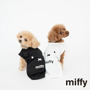 【Mサイズ】限定 ミッフィー 公式 メッシュ フェイス Tシャツ ブラック 黒 犬服 ペット服 夏服 Official Licensed Miffy Mesh Face Tshirt