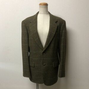 高級 J.PRESS Jプレス × 英国Harris Tweed ハリスツイードジャケット モスグリーン/ウィンドウペン柄 T156/M相当 美品 M180