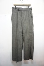 美品20AW needles ニードルス ニードルズ HM096 Side Tab Trouser Stripe Poly Cloth ストライプ スラックス パンツ 灰208N_画像1