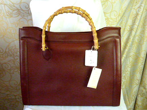  new goods unused Italy made 85%OFF FERMODAferumo-da cow original leather bamboo steering wheel business bag handbag *230205