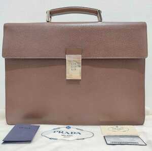 * ultimate beautiful goods *PRADA Prada 2 layer structure all leather super stylish business bag briefcase document bag *