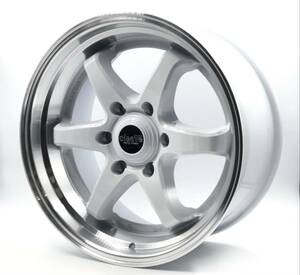 CLEAVE RACING FL53-6 18x9J +25 6-139.7 ホワイト/マシンド 4本セット 200系 ハイエース 要オーバーフェンダー ディープリム