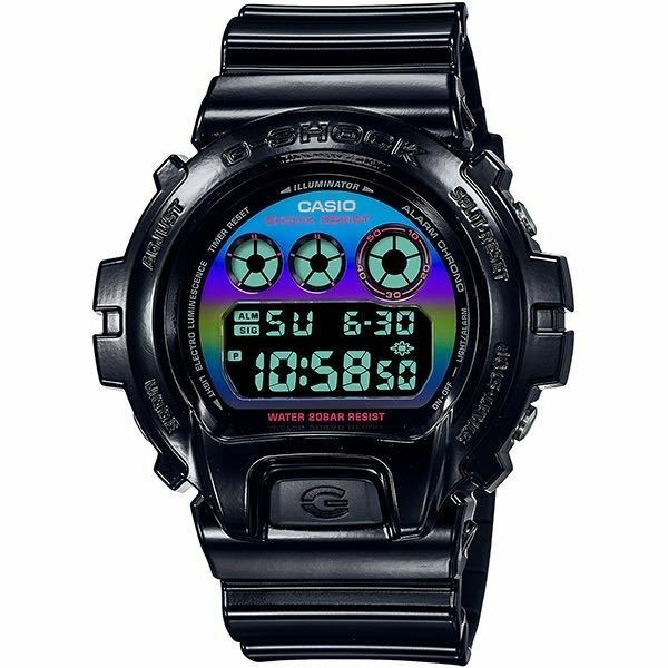 新製品 新品 カシオ正規保証付き★G-SHOCK DW-6900RGB-1JF [Virtual Rainbow：Gamer's RGBシリーズ] デジタル メタリック 黒 メンズ腕時計