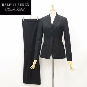 *RALPH LAUREN BLACK LABEL Ralph Lauren Black Label 3. жакет & flair брючный костюм выставить чёрный черный 7