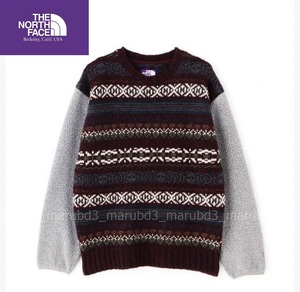 THE NORTH FACE PURPLE LABEL ノース・フェイス パープルレーベル Field Crew Neck Sweater フィールド クルーネック セーター(S)NT6254N