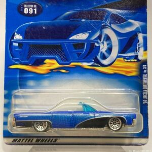 【未開封/送料230円】 Hot Wheels 2001 No.91 '64 LINCOLN CONTINENTAL ホットウィール リンカーン コンチネンタル ブルー HTW2205-91 /1