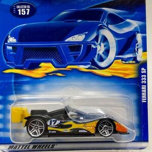 【未開封/送料230円】Hot Wheels 2001 / No.157 FERRARI 333 SP / ホットウィール フェラーリ 黒／ブラック HTW2205-157 /1