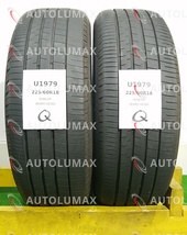 225/60R18 100H Dunlop VEURO VE304 中古 サマータイヤ 2本セット 2020年製 送料無料 225/60/18 ダンロップ U1979.Q_画像1