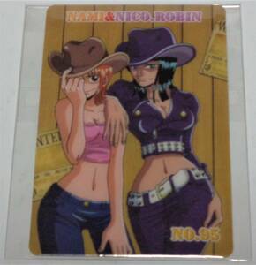 ONEPIECE　ワンピース　グミカード　NO.95　NAMI＆NICO.ROBIN　　海賊王グミ　プラスティックカード