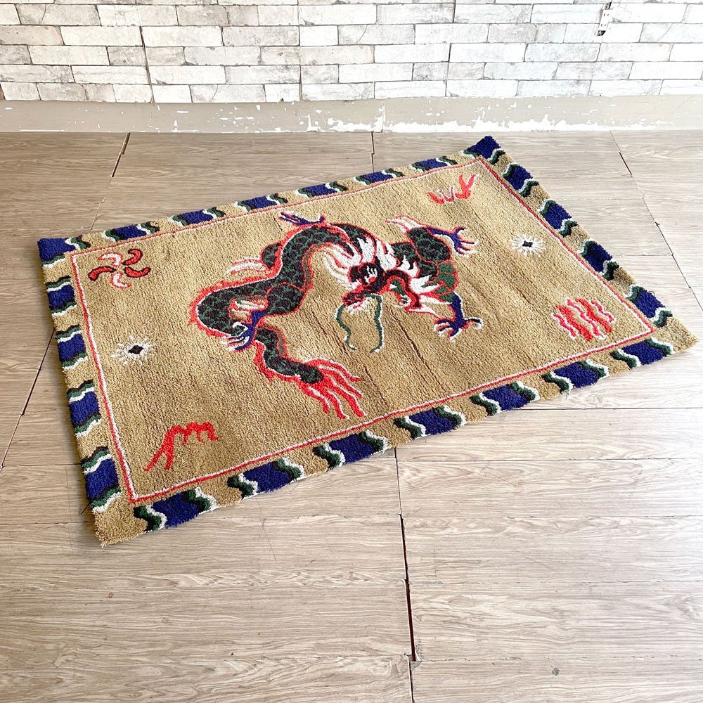 unico(ウニコ)ハンドフックド ラグ ドット柄 200cm×140cm モカ